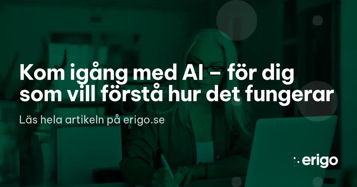 Dig Hur Testa AI – Så kommer du igång med din första prompt | Erigo